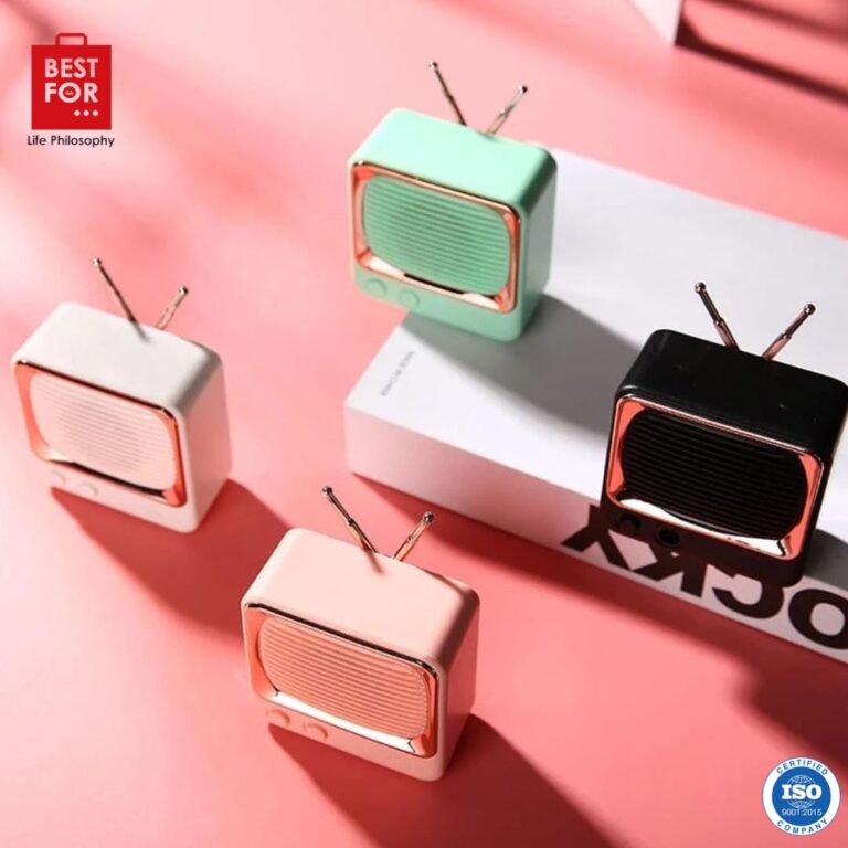 Boks me Bluetooth mini speaker në dizajn TV Retro thumbnail 2