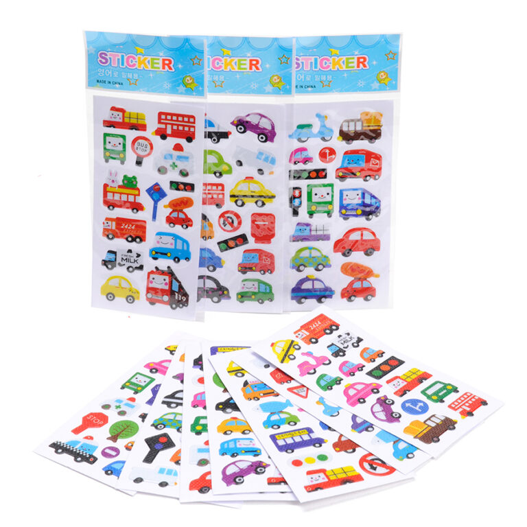 Stickers me shkëlqim me imazh makina