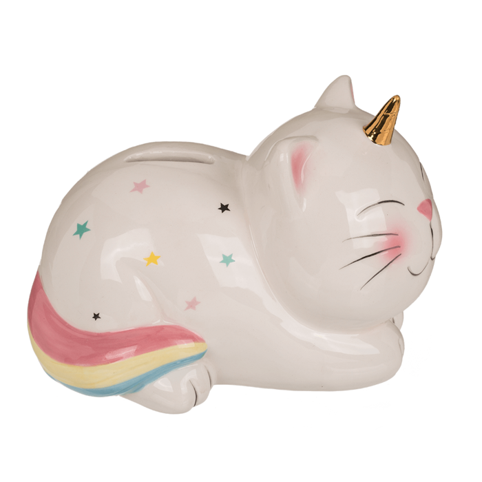 Arkë kursimi qeramike në formë mace unicorn thumbnail 3