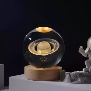 Crystal ball lamp Saturn - Image 1