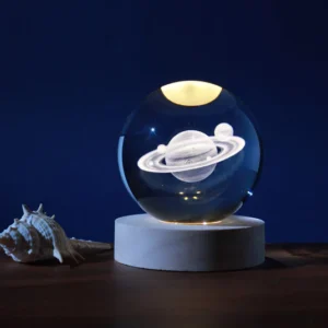 Crystal ball lamp Saturn - Image 2