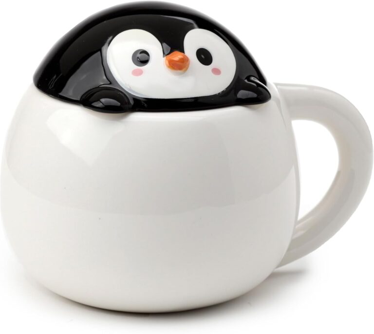 Filxhan Qeramik me Kapak në Formë Pinguini