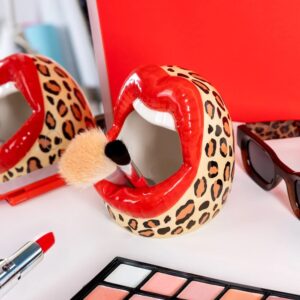 Tavëll Qeramike në Formë Buzësh me Print Leopard - Image 4